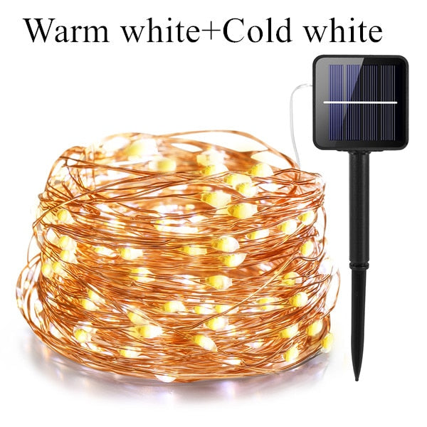 21m/31m/41m/51m  LED Outdoor Solar Lamp LEDs String Lights Fairy Holiday Christmas Party Garland Solar Garden Waterproof Lights