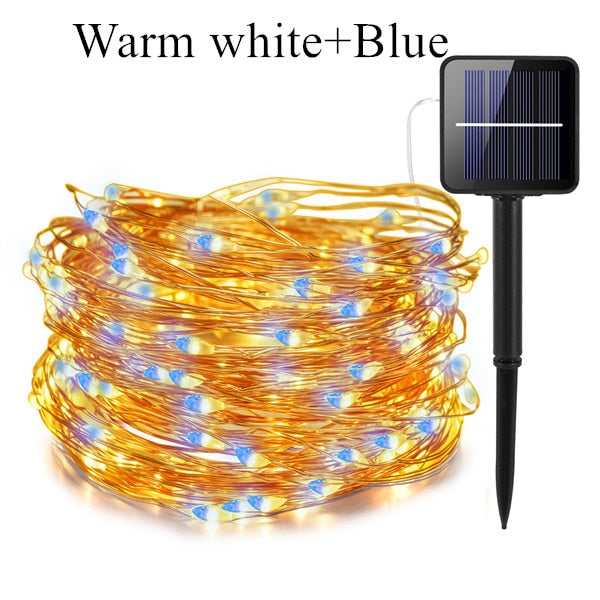 21m/31m/41m/51m  LED Outdoor Solar Lamp LEDs String Lights Fairy Holiday Christmas Party Garland Solar Garden Waterproof Lights