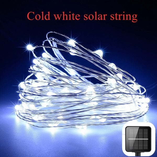 21m/31m/41m/51m  LED Outdoor Solar Lamp LEDs String Lights Fairy Holiday Christmas Party Garland Solar Garden Waterproof Lights