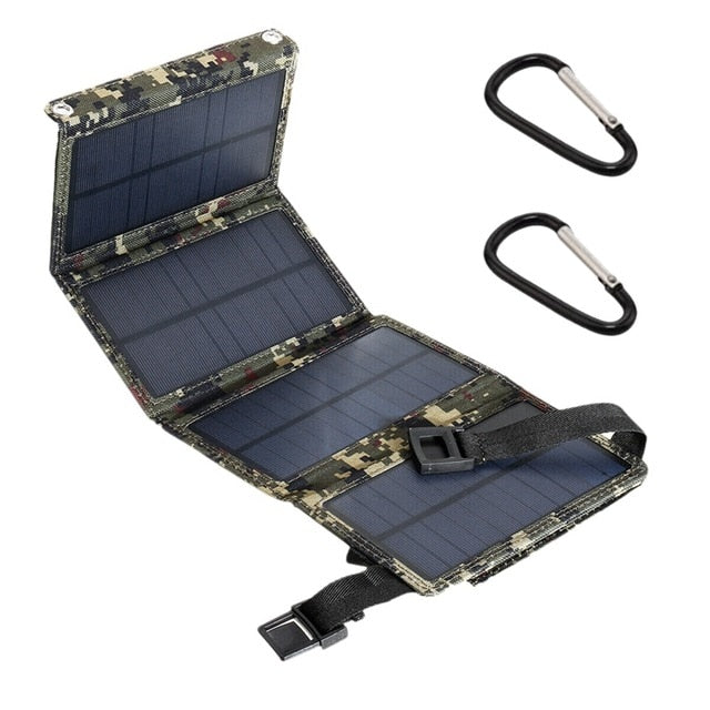 15W 5V 2A Sun Power Usb Foldable Solar Panel Camping Hiking Phone Charger