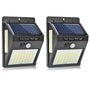 2PCS 100LEDs Solar Light Outdoor Solar Lamp PIR Motion Sensor Wall Lamp Waterproof Garden Solar Powered Light