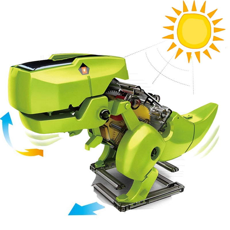 3 In 1 Solar Energy Dinosaur Robotic Kits Kids Science Solar Toys Model Building  DIY Assembly Educational Toys for Children