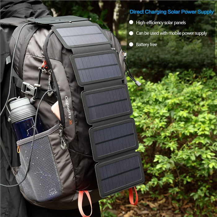 10W Solar Cells Charger Folding Foldable Waterproof Solar Charger 5V 2A Fast Charge Portable Solar Panel Charger for Smartphones