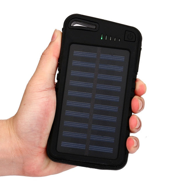 Top Sale Waterproof Solar Energy Power Bank 10000mah Solar Portable Charger Bateria Externa Powerbank For Phone X Samsung Xiaomi