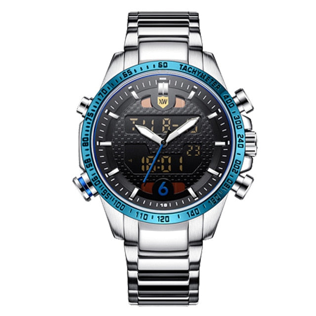 relogio masculino Men Watches Solar Luxury Brand Full Steel Quartz Clock Digital LED Watch Army Military Sport Watch 2019