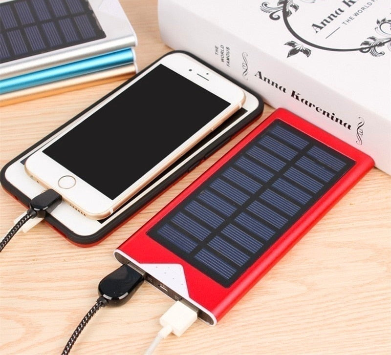 Solor Power Bank 30000mAh Powerbank External Battery Portable for All Smartphone Bank Waterproof Support Quick Charging