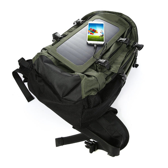 Solar backpack solar charging travel bag men and women shoulder bag mobile phone charging backpack