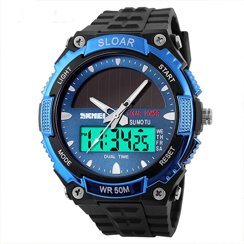 Solar Powere Mens Watch 2018 Quartz Waterproof Wristwatches For Men Boys Fashion Military Sports Watches Relogio Masculino Reloj