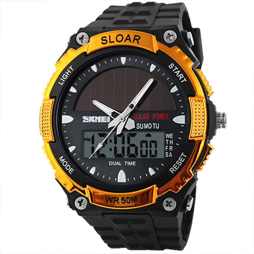 Solar Powere Mens Watch 2018 Quartz Waterproof Wristwatches For Men Boys Fashion Military Sports Watches Relogio Masculino Reloj