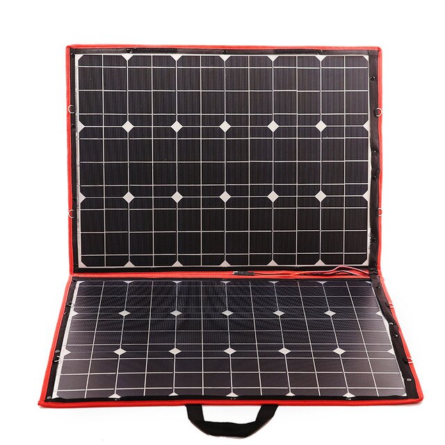 Dokio Brand 110w(55Wx2pcs) Flexible Foldble Mono Solar Panel 100W For Travel & Boat & RV High Quality Portable Solar Panel China