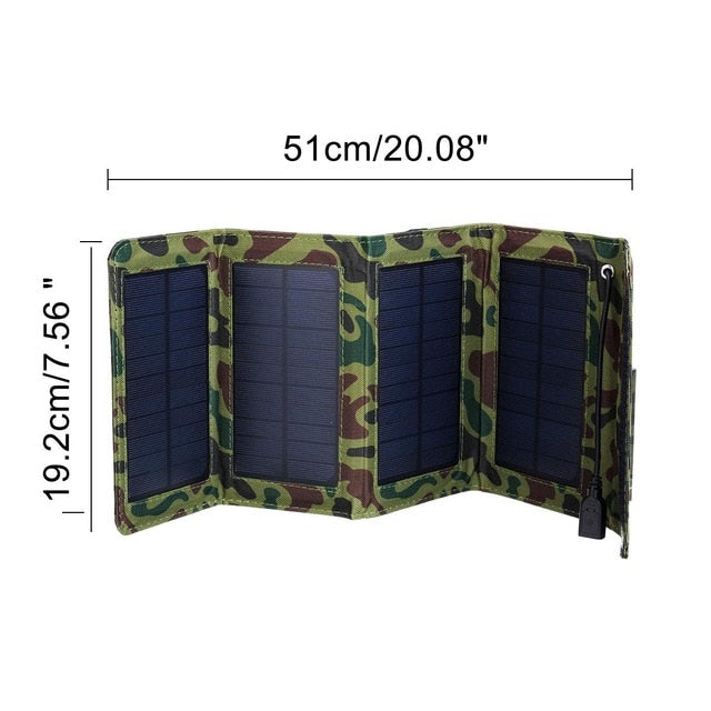 7.5W/10W/15W Waterproof Portable Sunpower Foldable Solar Panel Celles Charger with USB Port Universal Phones Power Bank Charger